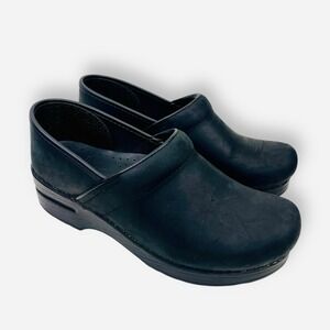 Dansko Shoes Womens 38 Professional Clogs Black Leather Casual Comfort 206020202